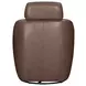 Milanoir Renaissance Tobacco Leather Upholstered Swivel Gliding Accent Chair