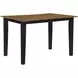 Joplin Black and Brown 54" Extendable Square Counter Height Dining Table