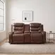 Putnam Brown 78" Double Glider Reclining Loveseat