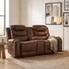Putnam Brown 78" Double Glider Reclining Loveseat