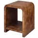 Putnam Dark Brown Square Side Table with 1 shelf