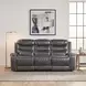 Putnam Gray Double Power Reclining Sofa With Drop-Down Table