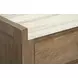 Plum Creek Sierra Brown and White 4 Door Marble Top Sideboard