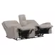 Traxton Jasper Taupe 79" Zero Gravity Triple Power Reclining Loveseat with Tilt Console and USB Charging