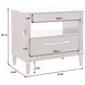 Oakridge Medley Piano Brown 2 Drawers Bachelor's Chest with USB Charging and LED Lighting