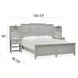 Glenbrook Pebble King Wall Bed with 2 Nightstand and USB Charging