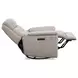 Sophisticated Oat Performance Fabric Swivel Gliding Power Recliner with Power Lumbar and USB Charging