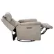 Sophisticated Oat Performance Fabric Swivel Gliding Power Recliner with Power Lumbar and USB Charging