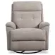 Sophisticated Oat Performance Fabric Swivel Gliding Power Recliner with Power Lumbar and USB Charging