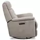 Sophisticated Oat Performance Fabric Swivel Gliding Power Recliner with Power Lumbar and USB Charging