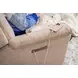 Sophisticated Oat Performance Fabric Swivel Gliding Power Recliner with Power Lumbar and USB Charging