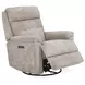 Sophisticated Oat Performance Fabric Swivel Gliding Power Recliner with Power Lumbar and USB Charging