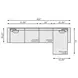 Nest Brown Leather 3 Piece Modular Sectional with RAF Chaise and Pillows