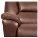 Plush Tavern Brown Leather Power Gliding Recliner with Power Lumbar and USB Charging