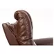 Plush Tavern Brown Leather Power Gliding Recliner with Power Lumbar and USB Charging