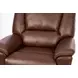 Plush Tavern Brown Leather Power Gliding Recliner with Power Lumbar and USB Charging