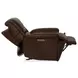 Plush Tavern Brown Leather Power Gliding Recliner with Power Lumbar and USB Charging