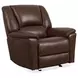 Plush Tavern Brown Leather Power Gliding Recliner with Power Lumbar and USB Charging