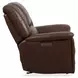 Plush Tavern Brown Leather Power Gliding Recliner with Power Lumbar and USB Charging