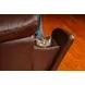 Plush Tavern Brown Leather Power Gliding Recliner with Power Lumbar and USB Charging
