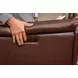 Plush Tavern Brown Leather Power Gliding Recliner with Power Lumbar and USB Charging