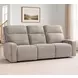 Traxton Jasper Taupe 92" Zero Gravity Triple Power Reclining Sofa with USB Charging