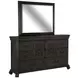 Bellamy Peppercorn 8 Drawer Dresser with Rectangular Mirror