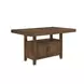 Garland Brown 80" Extendable Rectangular Counter Height Table with Storage