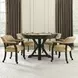 Rylie Black Captains Chair with Casters and Nailhead Trim