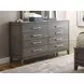 Grainstone Sable 8 Drawer Sellers Dresser with Rectangular Landscape Mirror