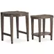 Kaysen Wallaby and Matte Black Round Nesting End Table
