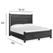 Foxrun Hollow Ravenwood Black King Storage Panel Bed