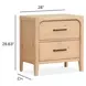 Somerset Butternut 2 Drawer Nightstand with USB Charging