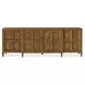 Melange Rich Golden Brown 4 Door Nikos Entertainment Credenza