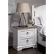 Crownfall Whisper White and Cerused Nutmeg 2 Drawer Nightstand with USB Charging