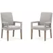 Lindon Gray Upholstered Arm Chair Set of 2