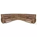 Fleet Bourbon Leather 7 Piece Modular Power Reclining Sectional