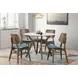 Oscar Walnut Round Glass Dining Room Set