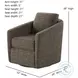 Daisey Brady Chocolate Swivel Glider