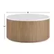 Colvin Brown and White Round Marble Top Coffee Table