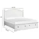 Crownfall Whisper White and Cerused Nutmeg Queen Storage Panel Bed