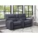 Lovell Gray Power Reclining Console 65" Loveseat with USB Charging