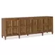 Melange Rich Golden Brown 4 Door Nikos Entertainment Credenza