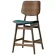 Oscar Walnut Round Glass Counter Height Room Set