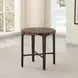 Chevron Brown Round End Table