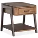 Hallie Milk Chocolate and Dark Chocolate Rectangular End Table