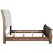 Coventry Hall Pecan King Upholstered Sleigh Bed