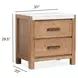 Plum Creek Sierra Brown and White 2 Drawer Marble Top Nightstand with USB Charging