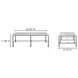 River Botticino and Black Rectangular Marble Top Coffee Table