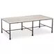 River Botticino and Black Rectangular Marble Top Coffee Table